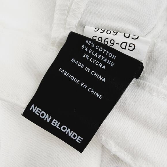 Neon Blonde Blondie Tie-Up Skinny Jeans White Denim Lace-Up Velvet Revolve 24 - Picture 9 of 9